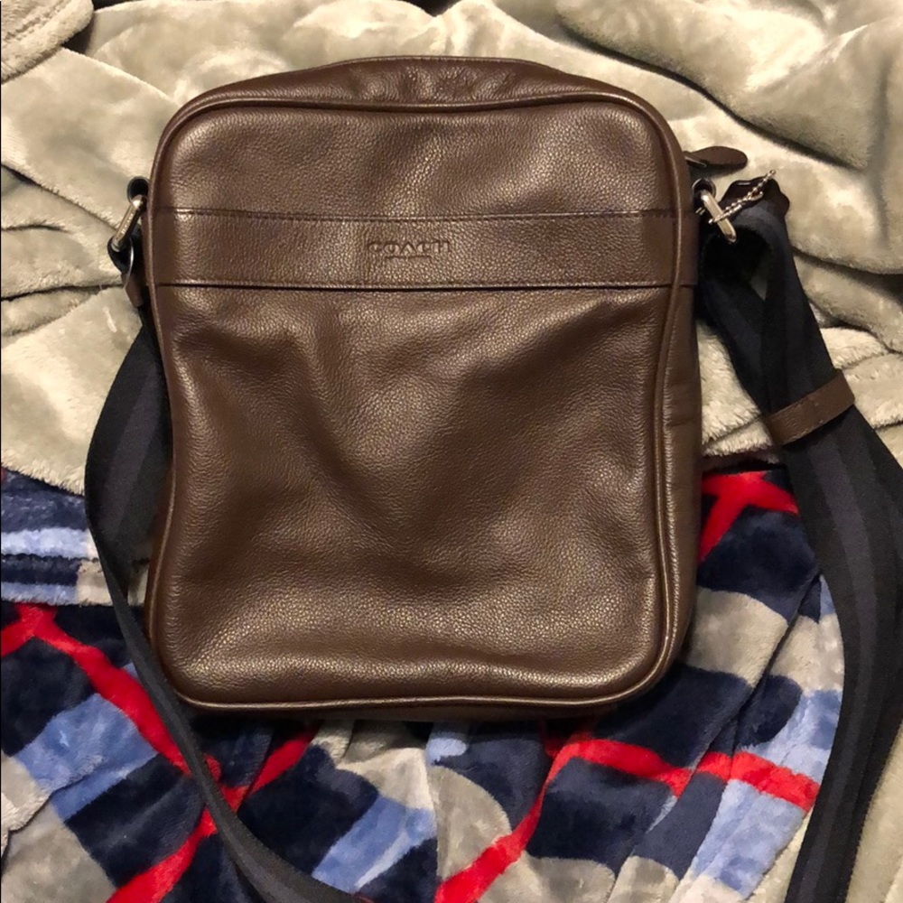 NWT COACH MENS FLIGHT BAG LEATHER F54782